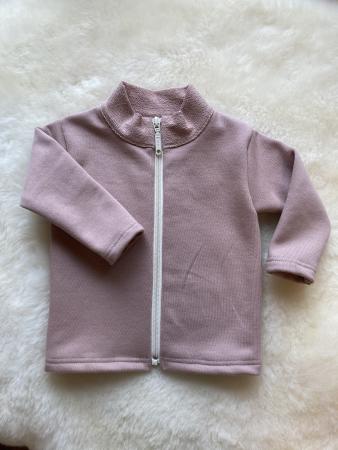 Baumwoll-Sweatjacke mit Reißverschluss (Puder)