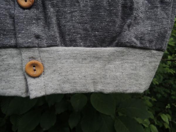 Preview: Sweat-Shirt Jacke 2-farbig, Dunkel-Hellgrau