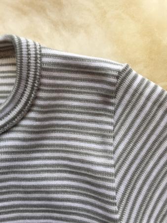 Langarm-Shirt Baumwolle-Seide geringelt