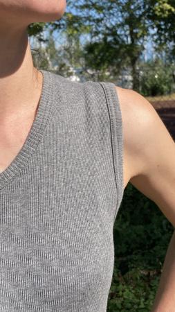 Damen Kleid 100% Baumwolle gerippt