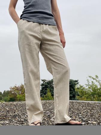 Preview: Freizeithose (Schlupfhose) aus 100% Leinen