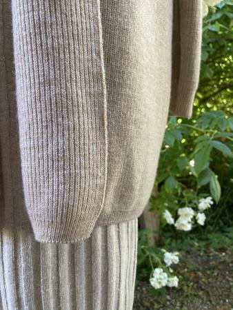 Preview: Schalkragenjacke,  camel- natur meliert