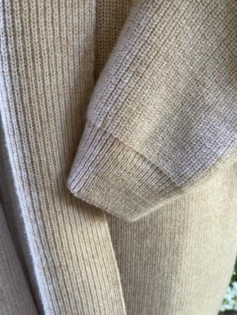 Schalkragenjacke,  camel- natur meliert