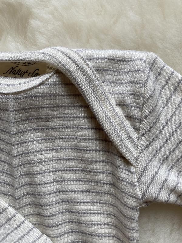 Body Wolle-Baumwolle-Seide geringelt