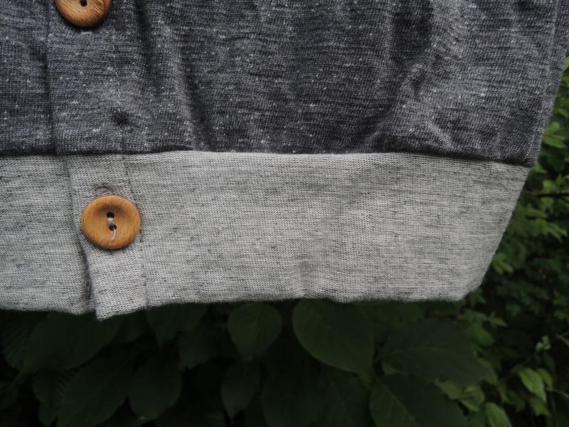 Sweat-Shirt Jacke 2-farbig, Dunkel-Hellgrau