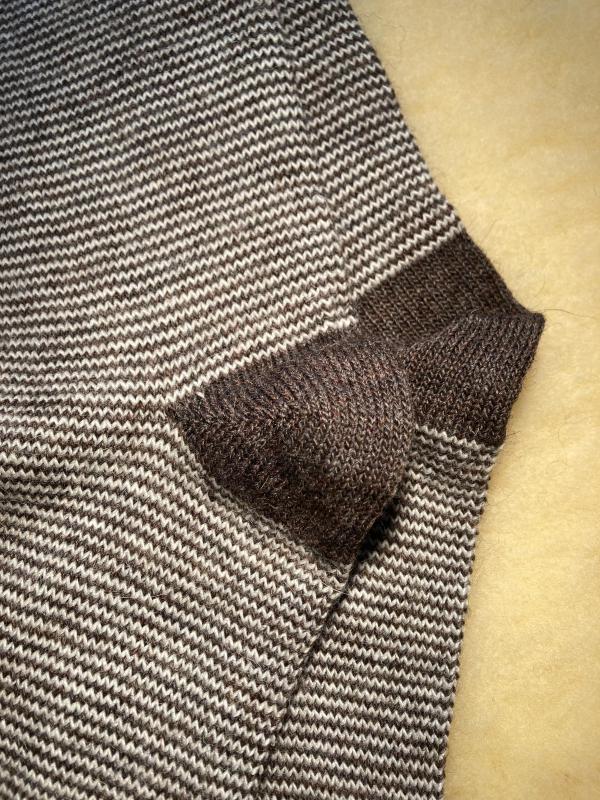 Alpaka-Socken, fein geringelt, 2er Paket