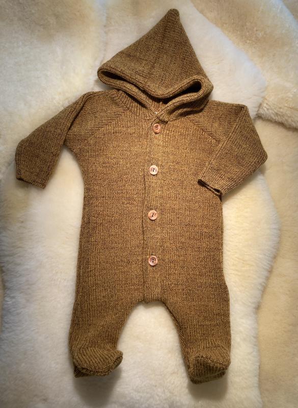 Overall - Wolle - Herbsfarben - mit Fuß - Gr. 62/68