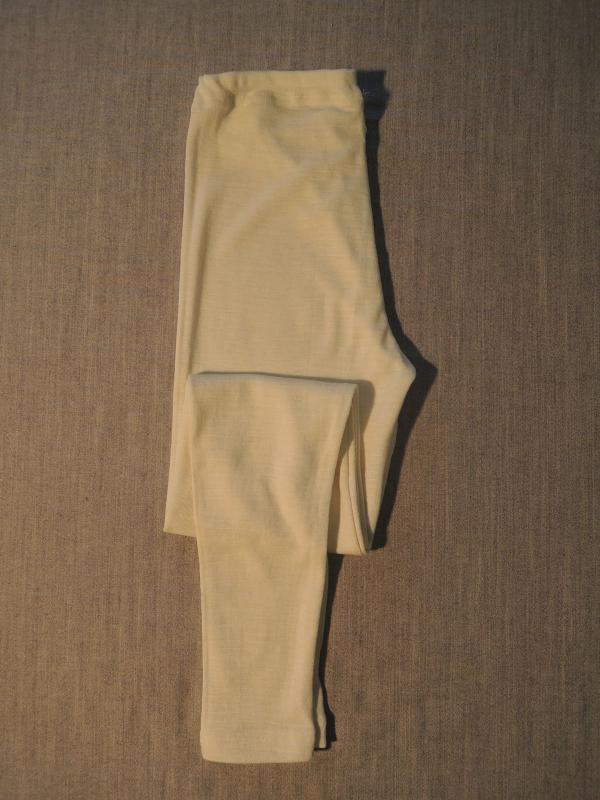 Leggins  Wolle/Seide naturweiss