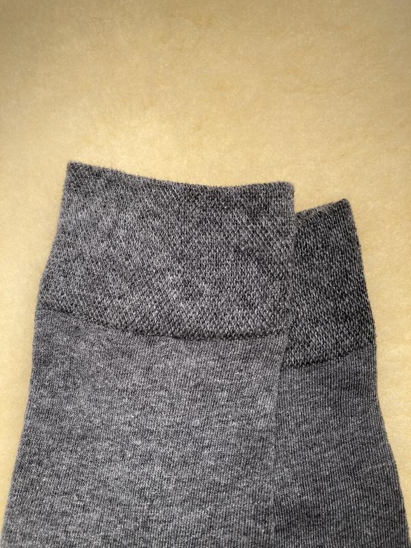 Baumwoll Strümpfe, mit weichem Bund, 3 Paar - grau