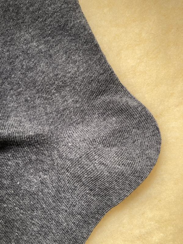 Baumwoll Strümpfe, mit weichem Bund, 3 Paar - grau
