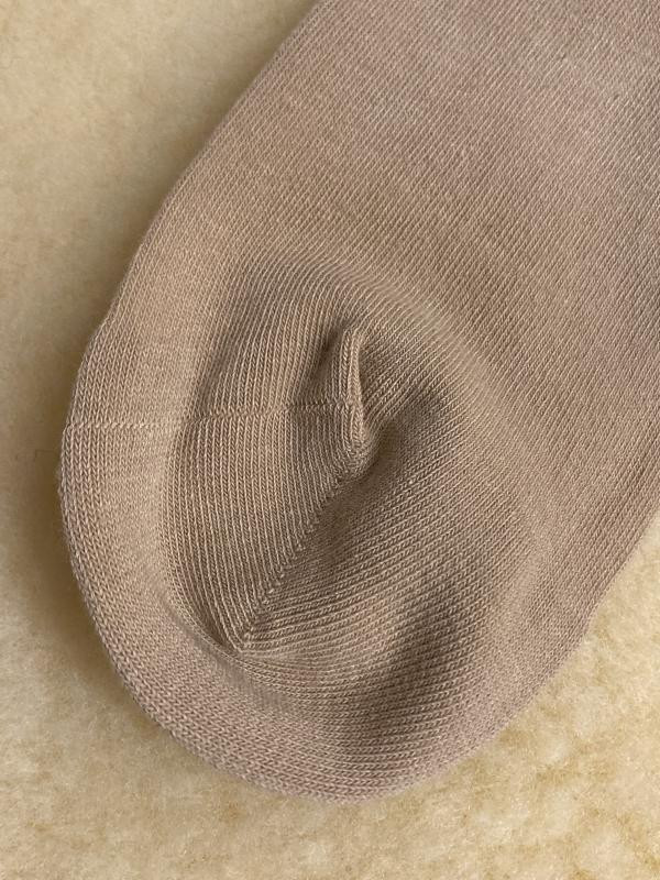 Baumwoll Strümpfe, mit weichem Bund, 3 Paar - beige