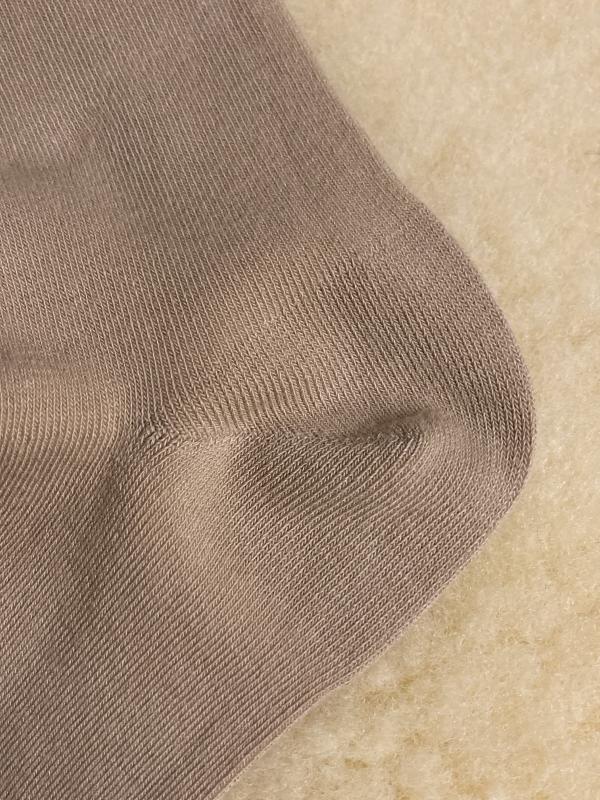 Baumwoll Strümpfe, mit weichem Bund, 3 Paar - beige